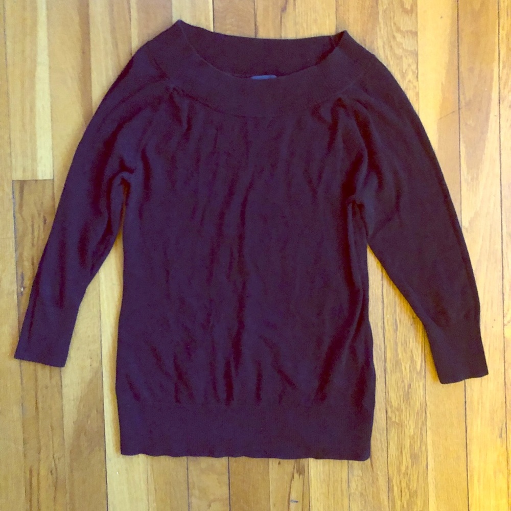 Black three quarter sleeve sweater